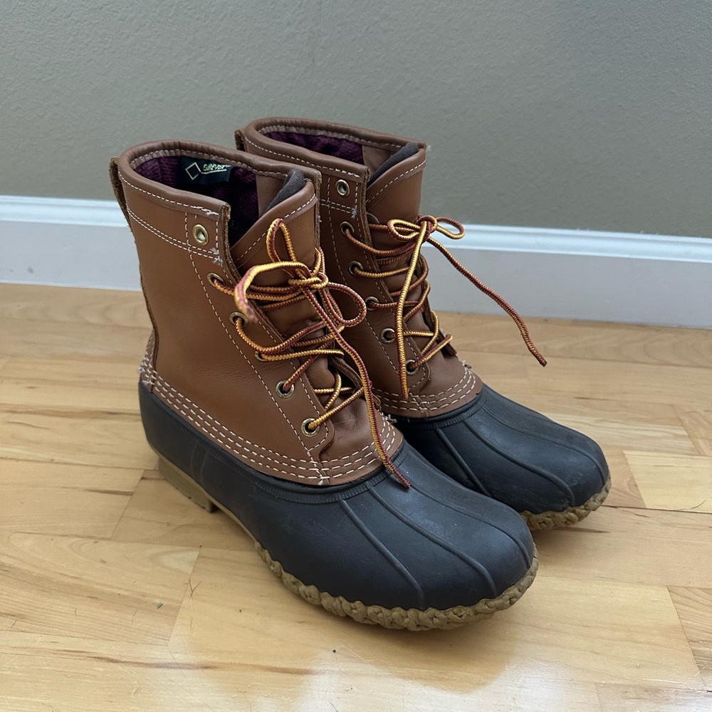 L.L. Bean Brown and Black Duck Boots